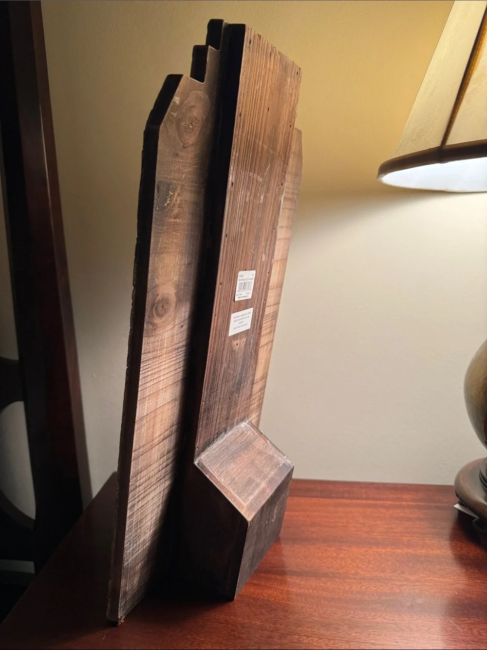 Tripar International Natural Brown Wood Necklace Stand - Large Wood Neck Form